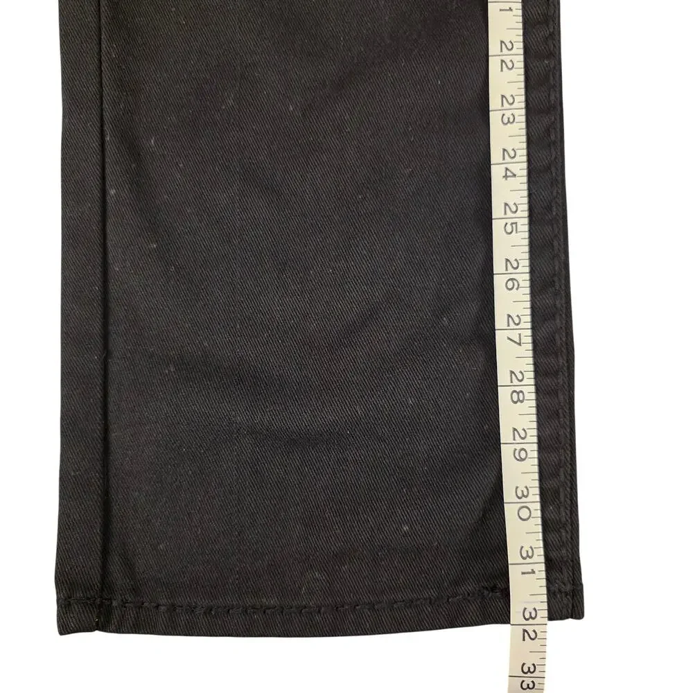 True Religion Ricky Super T Jeans 36x32 Wounded Fox Black Red Stitch USA